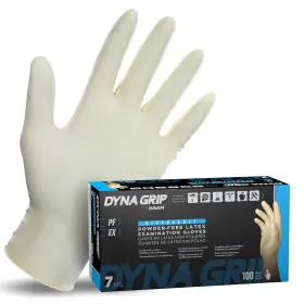 650-1005 SAFETY Dyna Grip Powder Latex Disposable Gloves Mil