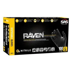 1188T53CS SAFETY CORP Nitrile Raven Powder Disposable Glove