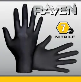 SSS66518 SAFETY Raven Powder Disposable Nitrile Gloves #3