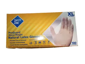 GRPR-XL-1-T8 SAFETY ZONE Proguard Hvy Wt Natural Latex Gloves