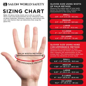 840234500972 SALON WORLD SAFETY Nitrile Disposable Gloves Mil #3