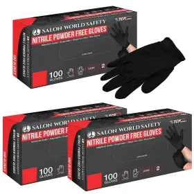 840234500972 SALON WORLD SAFETY Nitrile Disposable Gloves Mil