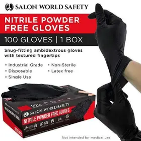 848849088267 SALON WORLD SAFETY Nitrile Disposable Gloves Box #2