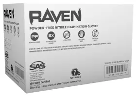 644978461410 SAS Safety Nitrile Raven Powder Disposable Glove #3