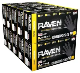 644978461410 SAS Safety Nitrile Raven Powder Disposable Glove