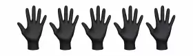 66518-5 SAS Safety Raven Powder Disposable Nitrile Mil Gloves