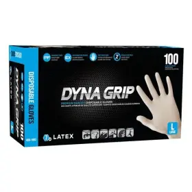 650-1004 SAS SAFETY Dyna Grip Powder Disposable Latex Gloves