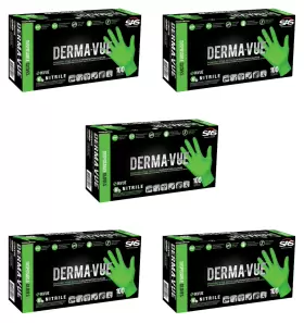 66552 SAS SAFETY Derma Vue Powder Nitrile Gloves Pack