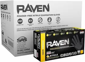 B0C5JQXZFP SAS SAFETY Nitrile Raven Powder Disposable Glove #2