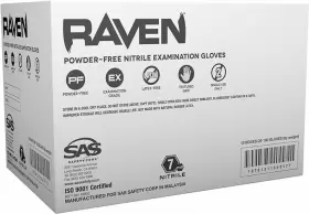 B0C5JQXZFP SAS SAFETY Nitrile Raven Powder Disposable Glove #3