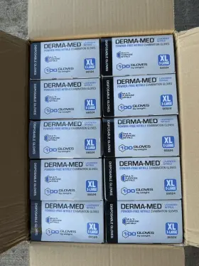 66524 SAS SAFETY CORP Derma Med Powder Nitrile Gloves
