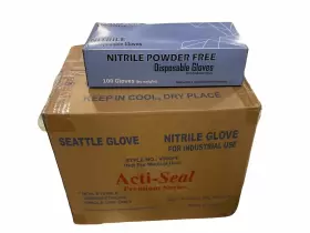 V900PF SEATTLE GLOVE CO Acti Seal Powder Nitrile Rubber Lg