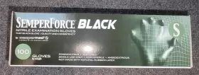 BKNF102 SEMPER FORCE BLACK Semperforce Nitrile Glove Mil #3