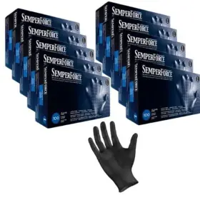 43219-81806 SEMPERMED Nitrile Exam Tattoo Gloves Powder Latex #2