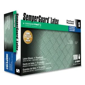 INDPS102 SEMPERMED Latex Gloves Cream Box Carton
