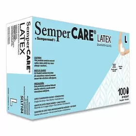 SCLT104 SEMPERMED Latex Examination Gloves Powder Cream Mil