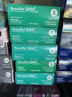 SMNS102 SEMPERMED Starmed Nitrile Exam Gloves Powder Total