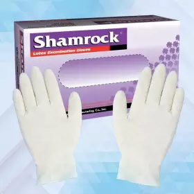 10112-M-BX SHAMROCK Examination Latex Gloves Disposable Pack #2