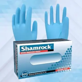 636391903110 SHAMROCK Nitrile Disposable Gloves Mil Powder #2