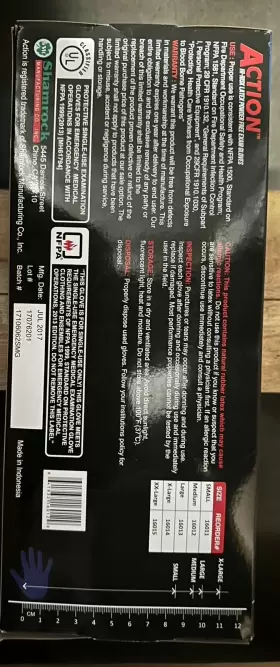 641932160129 SHAMROCK ACTION Risk Latex Powder Exam Gloves #2