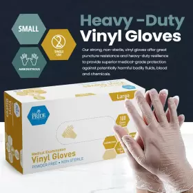 50905 SHIELD LINE Med Pride Medical Examination Gloves Latex #2