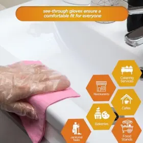 51270 SHIELD LINE Food Poly Gloves Multipurpose Latex Box #3
