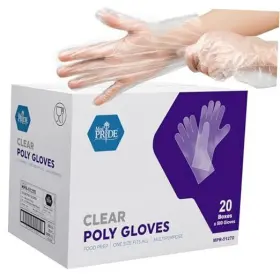 51270 SHIELD LINE Food Poly Gloves Multipurpose Latex Box