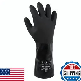 B0DLF5GP2Z SHOWA Pvc Chemical Safety Glove Jersey Liner Rough