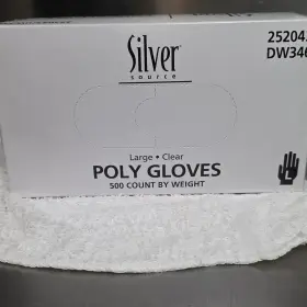 DW346 SILVER SOURCE Poly Gloves Polyethylene Powder