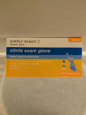 RK14TT1 SIMPLY RIGHT Nitrile Exam Gloves Latex Powder