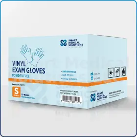 756111 SMART MEDICAL SOLUTIONS Exam Disposable Gloves Latex
