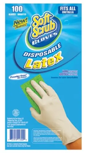 11300-16 SOFT SCRUB Pack Disposable Latex Gloves Powder