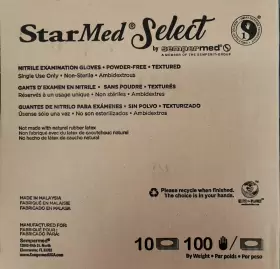 SMNS103 STARMED SELECT Star Med Nitrile Powder Examination #3