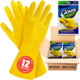 840236506378 STEADMAX Cleaning Gloves Natural Rubber Dish #2