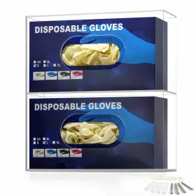 Glove-box-dispenser STORAGE STANDARD Double Holder Wall Mount
