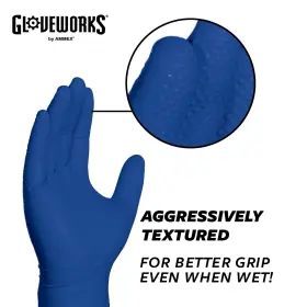 GWRBN49100-BX STORES Gloveworks Royal Nitrile Disposable Mil #3