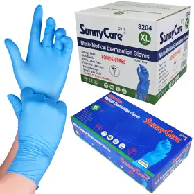718196761987 SUNNYCARE Nitrile Medical Exam Gloves Powder