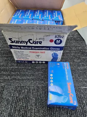 8202-1 SUNNYCARE Nitrile Exam Gloves Chemo Powder Latex