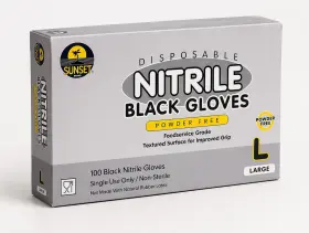 829-58730 SUNSET Disposable Nitrile Gloves Powder Foodservice