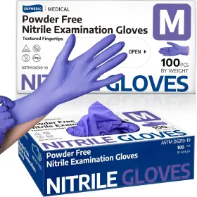 313100399364 SUPMEDIC Nitrile Exam Gloves Powder Latex Food