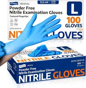 313113193171 SUPMEDIC Mil Nitrile Exam Powder Latex Glove