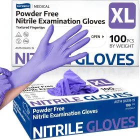 445000741790 SUPMEDIC Nitrile Exam Gloves Powder Latex Food