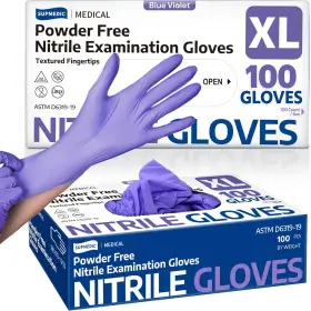 445012181102 SUPMEDIC Medical Nitrile Exam Gloves Latex