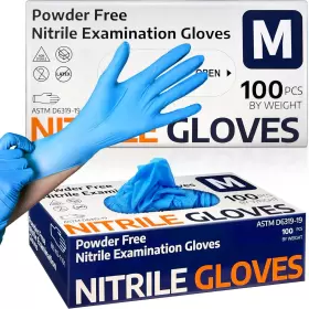 705353779619 SUPMEDIC Nitrile Exam Gloves Latex Powder Food