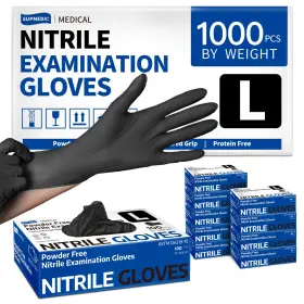 SKF-BLACK-1000 SUPMEDIC Disposable Nitrile Gloves Chemical