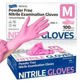 810160180333 SUPMEDIC Medical Nitrile Exam Gloves Mil Pink