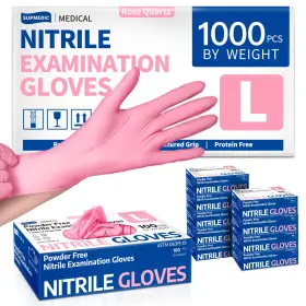 Skf-pink SUPMEDIC Nitrile Exam Mil Powder Food Safe Medical