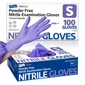 Skf-purple SUPMEDIC Nitrile Exam Gloves Powder Food Safe