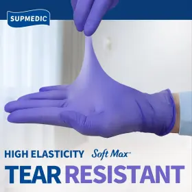Skf-purple SUPMEDIC Nitrile Exam Gloves Powder Latex Food Aid #2