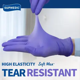 810160180425 SUPMEDIC Nitrile Exam Gloves Mil Powder Food Aid #2